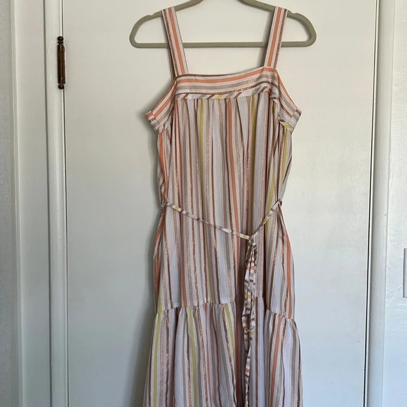 LEMLEM by Liya Kebede NWT Retta Sweepy Striped Metallic Dress - Picture 2 of 8